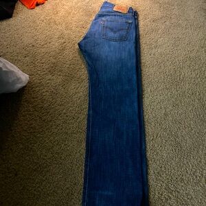 Blue faded color jeans 501s